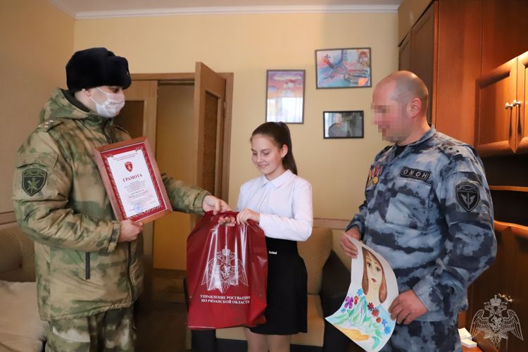 В Управлении Росгвардии по Рязанской области наградили победителей конкурса детского рисунка