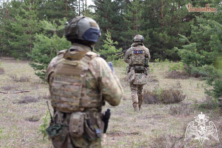 В Рязани завершился полевой выход сотрудников ОМОН и СОБР Росгвардии