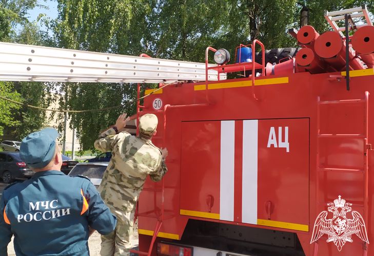 В Рязани прошли учебно-методические сборы пожарного расчёта регионального Управления Росгвардии