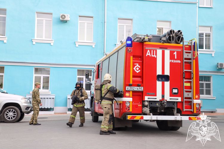 В Управлении Росгвардии по Рязанской области провели тренировку по пожарной безопасности