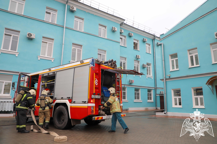 В Управлении Росгвардии по Рязанской области провели тренировку по пожарной безопасности