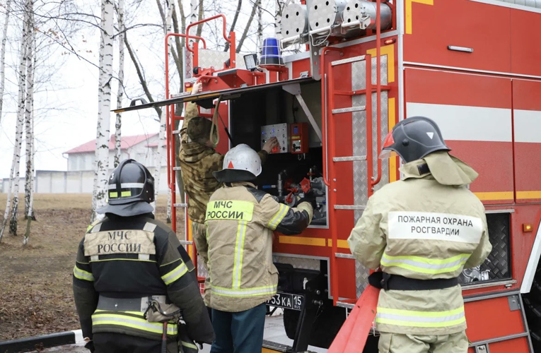 В Учебном центре Управления Росгвардии по Рязанской области состоялись пожарно-тактические учения