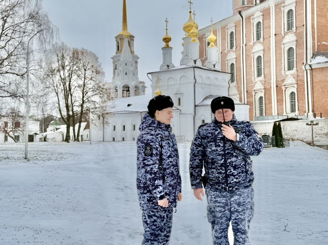 В Рязани Росгвардия приняла участие в обеспечении правопорядка и безопасности на Рождество Христова