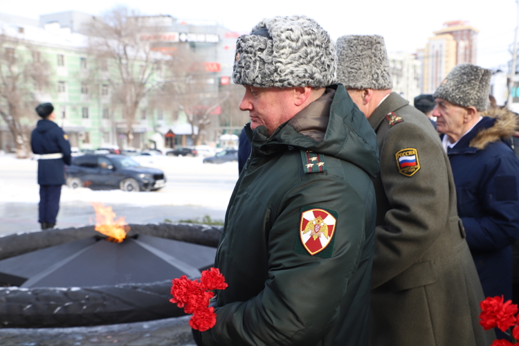 Руководство Управления Росгвардии по Рязанской области приняло участие в мероприятии, посвященном Дню защитника Отечества