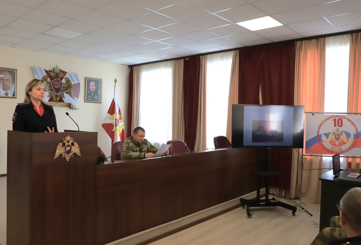 В Управлении Росгвардии проводилась лекция с участием представителя госавтоинспекции УМВД России по Рязанской области 