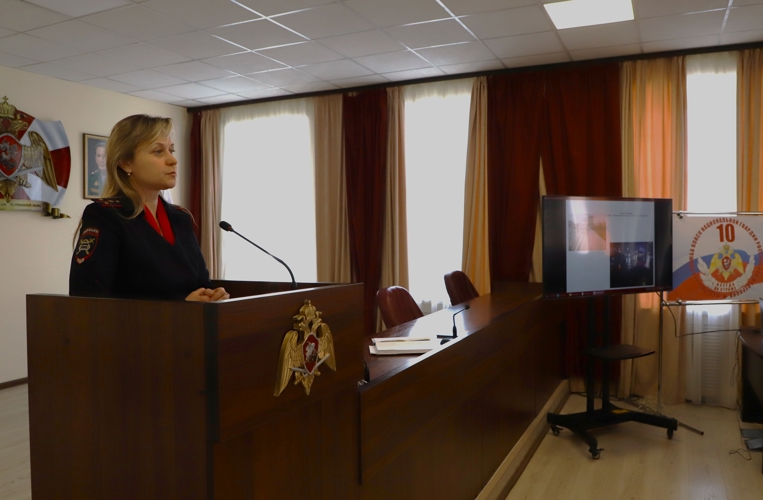 В Управлении Росгвардии проводилась лекция с участием представителя госавтоинспекции УМВД России по Рязанской области 