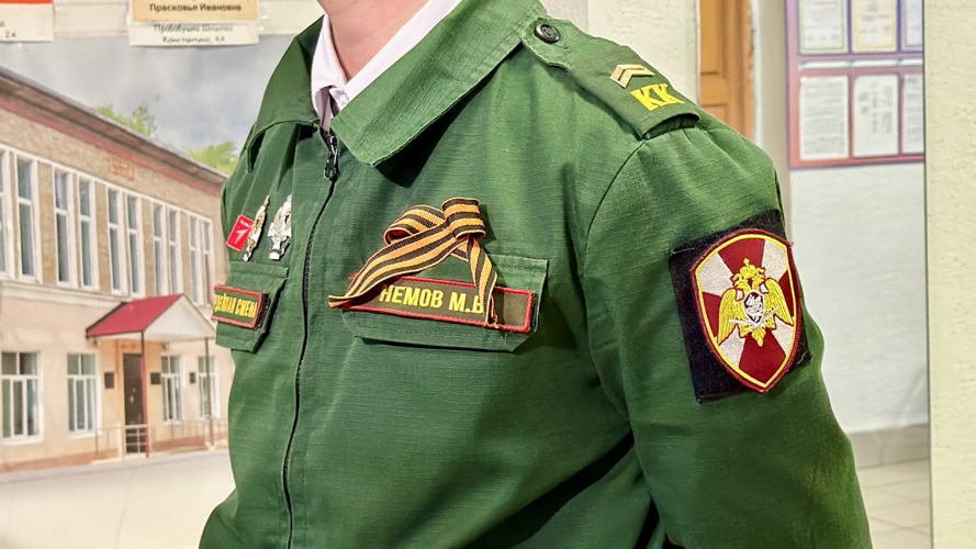 Ученики подшефных классов Росгвардии в Рязани присоединились к акции «Песня Победы»