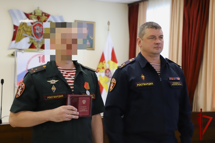 В Управлении Росгвардии по Рязанской области состоялось награждение военнослужащих государственными наградами
