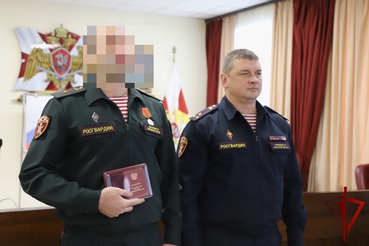 В Управлении Росгвардии по Рязанской области состоялось награждение военнослужащих государственными наградами