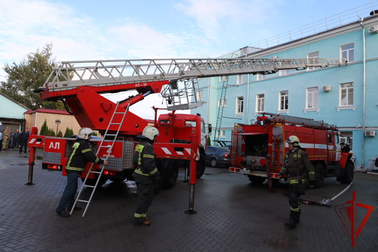 В Управлении Росгвардии по Рязанской области провели тренировку по пожарной безопасности